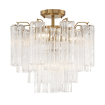 Imondo Tubular Murano Glass Ceiling Lamp in Brown