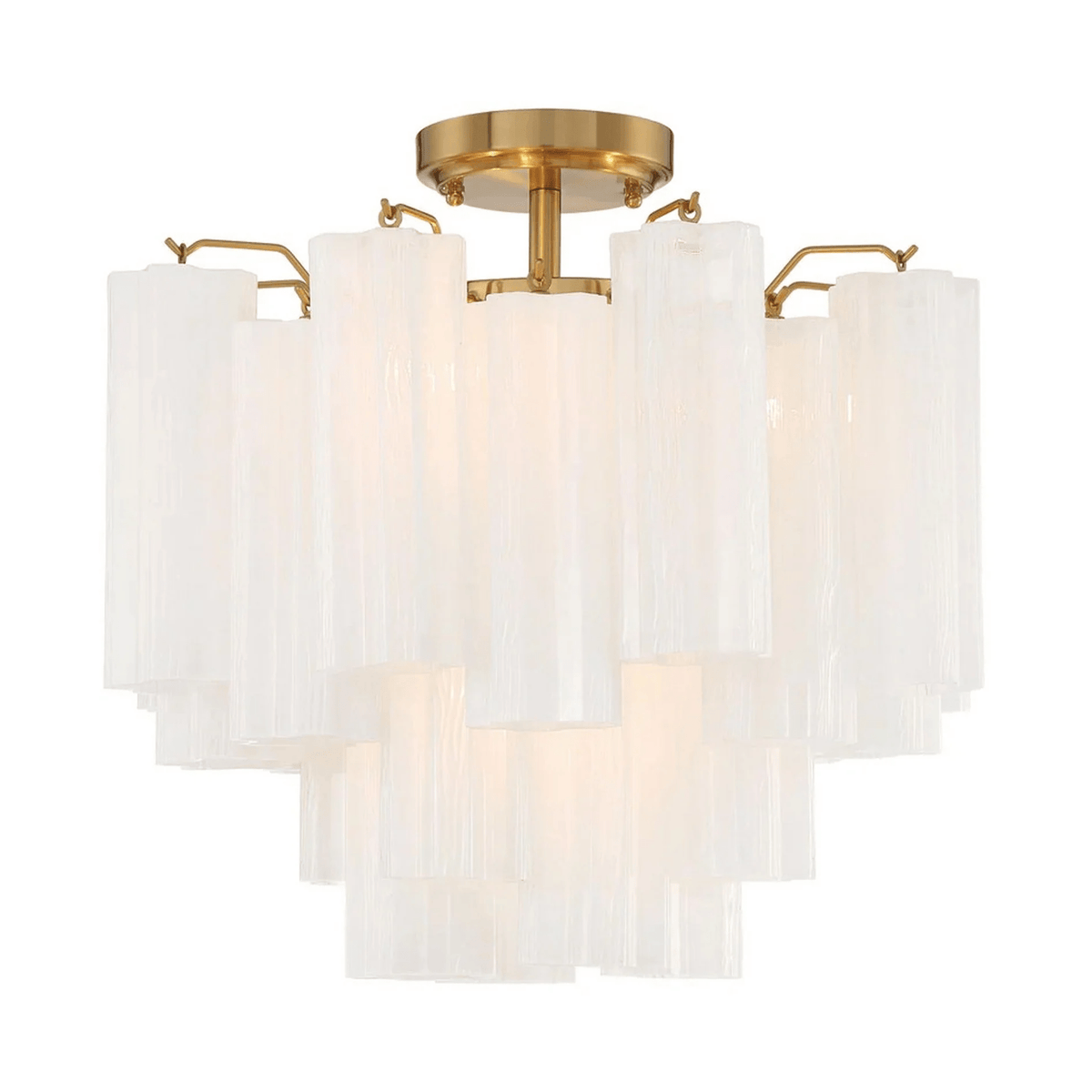 Imondo Tubular Murano Glass Ceiling Lamp in Brown