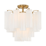 Imondo Tubular Murano Glass Ceiling Lamp in Brown
