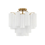 Imondo Tubular Murano Glass Ceiling Lamp in Brown