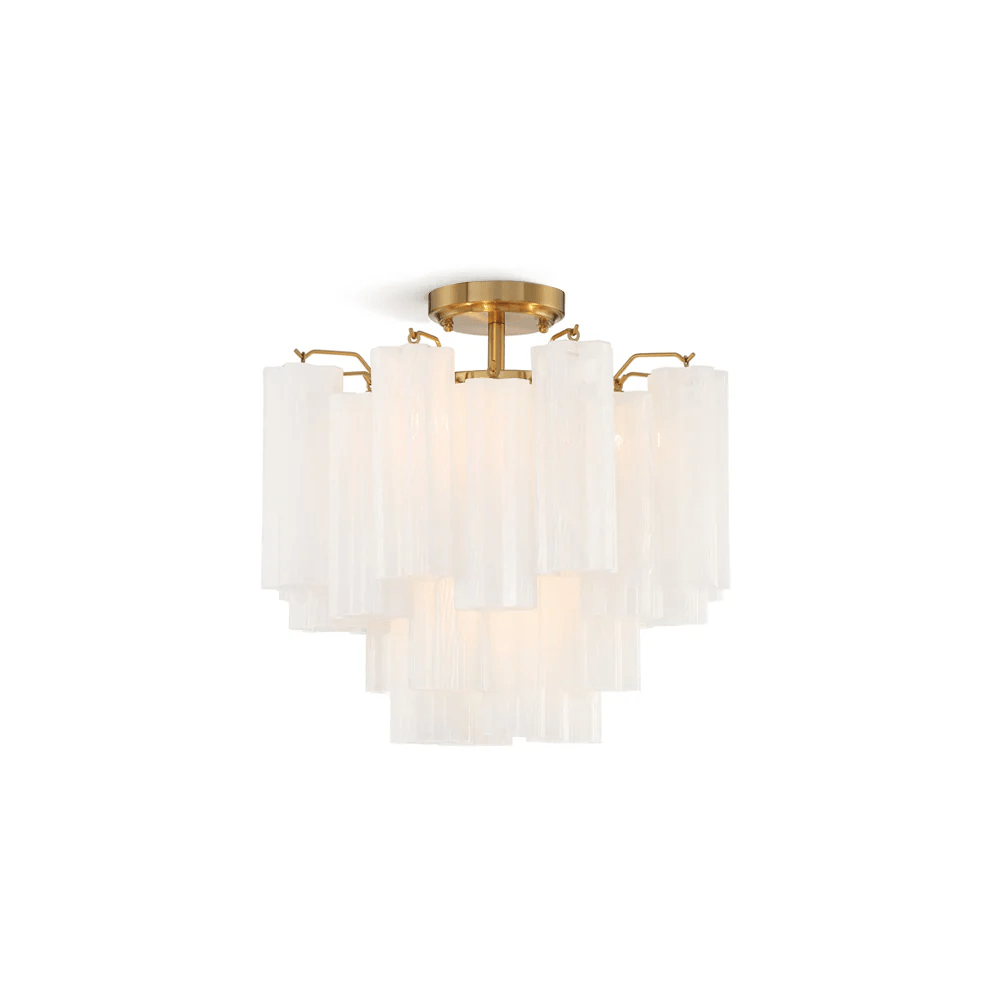 Imondo Tubular Murano Glass Ceiling Lamp in Brown