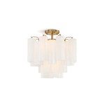 Imondo Tubular Murano Glass Ceiling Lamp in Brown