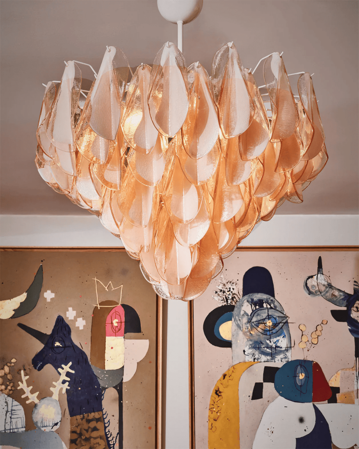 Vivara Glass Chandelier — Five-Tier Hand-Blown Art Glass Pendant Light