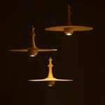 Wooden Spin Pendant Light – Modern Natural Wood Hanging Lamp for Dining Room & Living Room