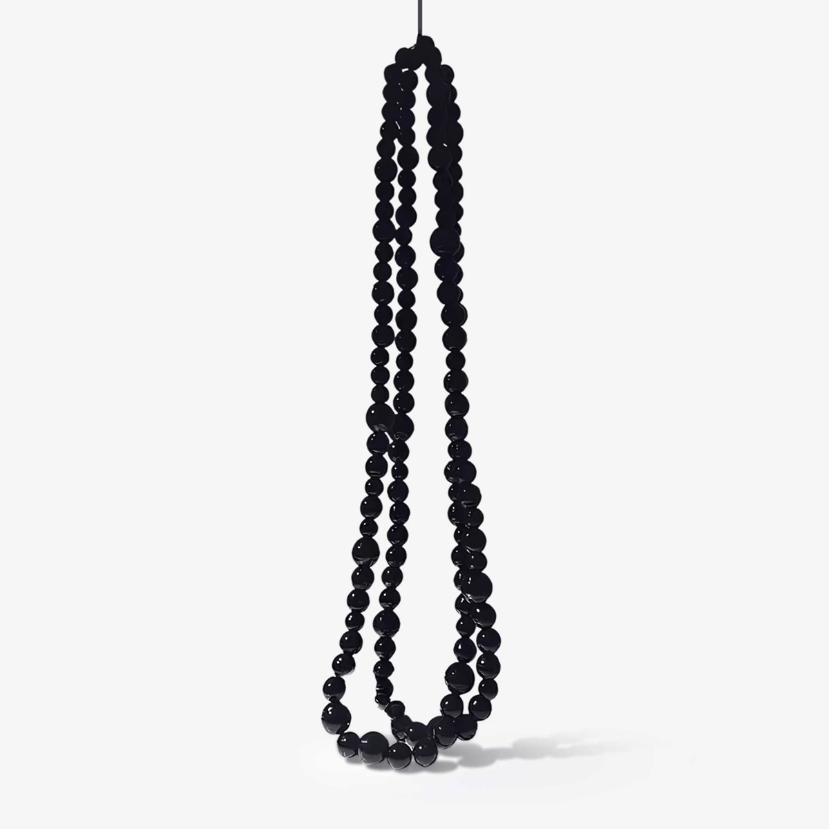 Cosmic Beads Chandelier – Modern LED Pendant Light with Matte Black Spheres