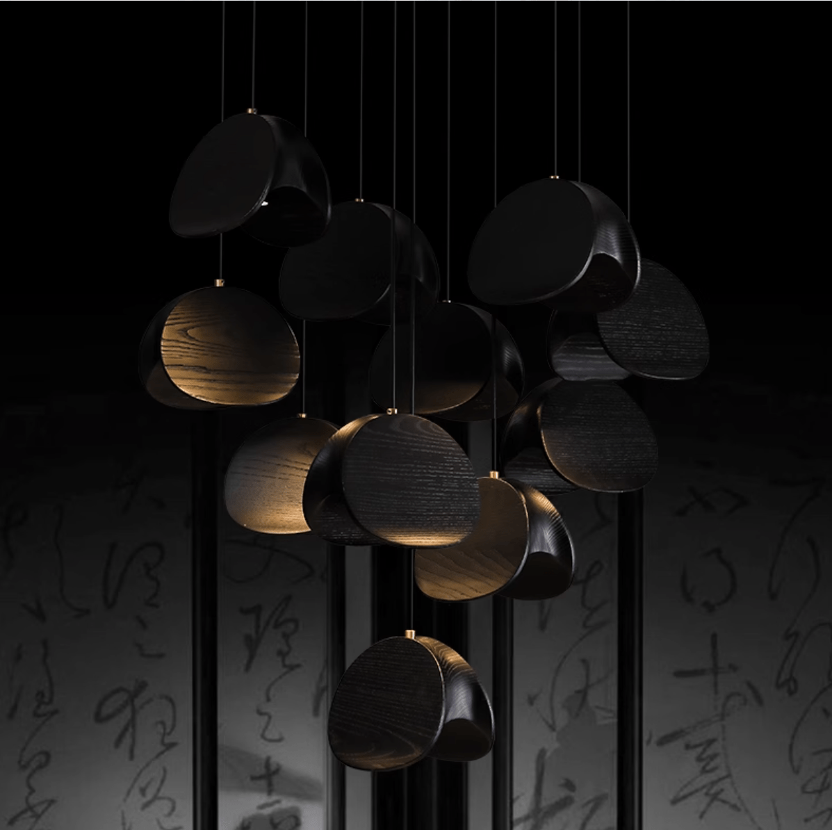 Orbit Fold Wood Pendant Light – Modern Nordic LED Hanging Lamp for Dining and Kitchen