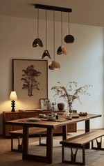 Orbit Fold Wood Pendant Light – Modern Nordic LED Hanging Lamp for Dining and Kitchen