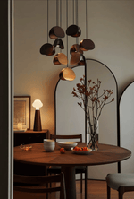 Orbit Fold Wood Pendant Light – Modern Nordic LED Hanging Lamp for Dining and Kitchen