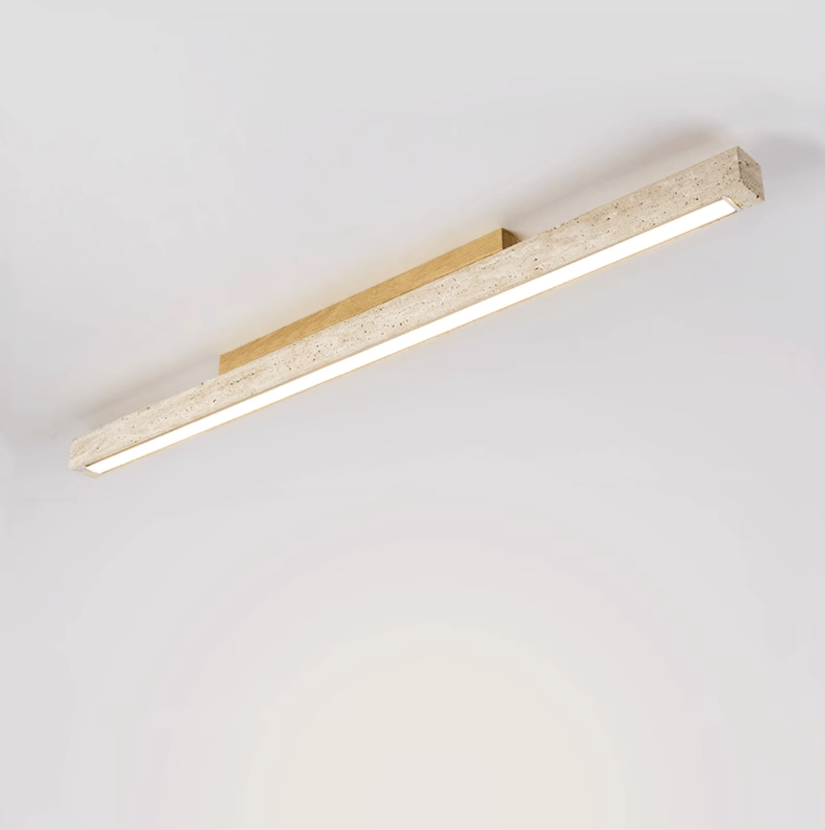 Travertine Linear Ceiling Light – Natural Stone LED Fixture for Modern Interiors