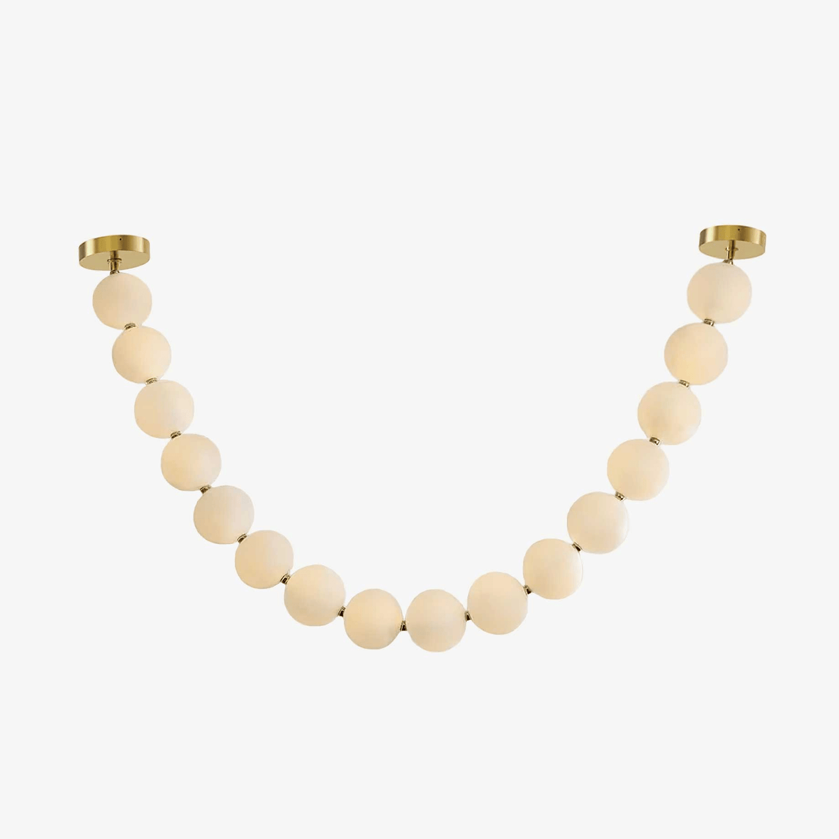 Halti Necklace Acrylic Chandelier with Gold Accents and Integrated LED