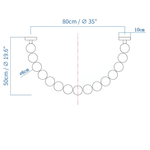 Halti Necklace Acrylic Chandelier with Gold Accents and Integrated LED