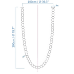 Halti Necklace Acrylic Chandelier with Gold Accents and Integrated LED