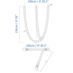 Halti Necklace Acrylic Chandelier with Gold Accents and Integrated LED