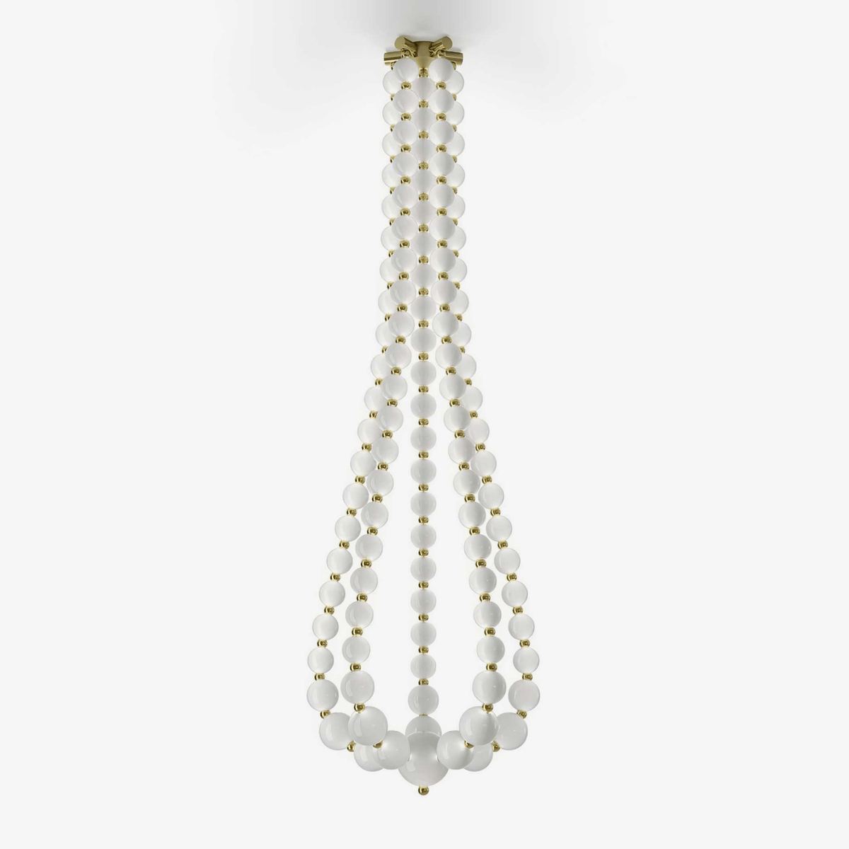 Halti Necklace Acrylic Chandelier with Gold Accents and Integrated LED