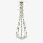 Halti Necklace Acrylic Chandelier with Gold Accents and Integrated LED