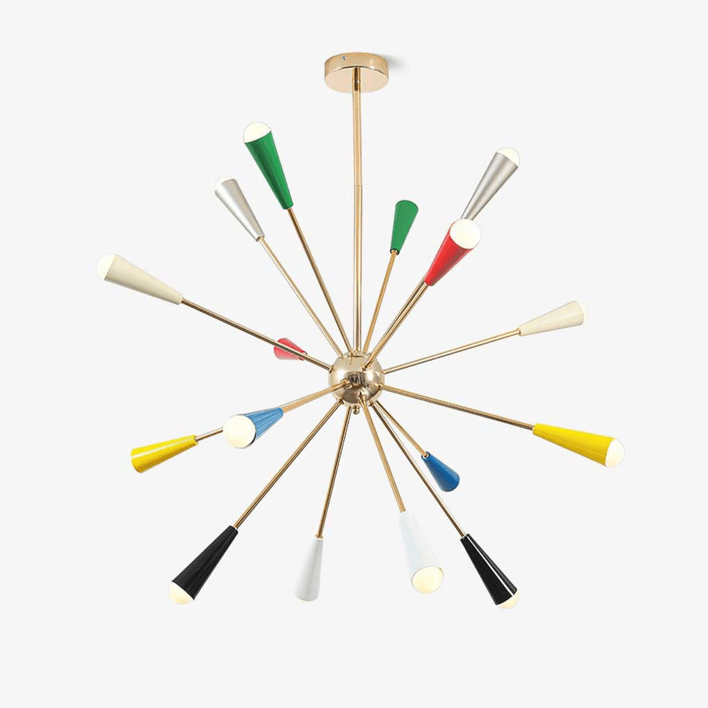 Firework Pop Chandelier – Mid-Century Modern Starburst Pendant Light