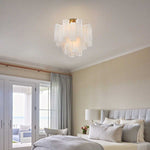 Imondo Tubular Murano Glass Ceiling Lamp in Brown