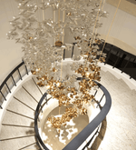 Tidal Art Glass Chandelier – Modern Cascading LED Pendant Light