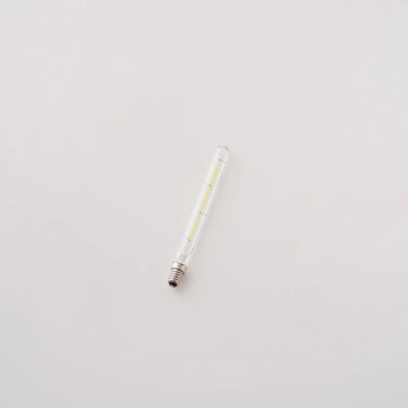 Tubular LED Filament Bulb in Clear Glass, E14/E27 Base