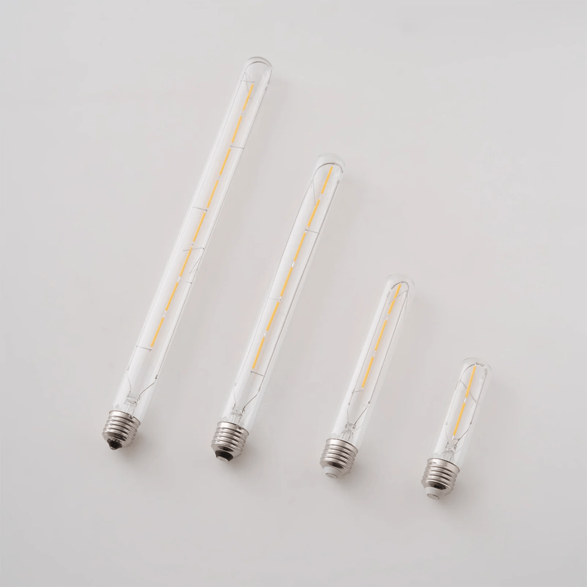 Tubular LED Filament Bulb in Clear Glass, E14/E27 Base