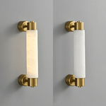 Alatar Alabaster Wall Sconce – Modern LED Wall Light in Gold or Black