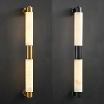 Alatar Alabaster Wall Sconce – Modern LED Wall Light in Gold or Black
