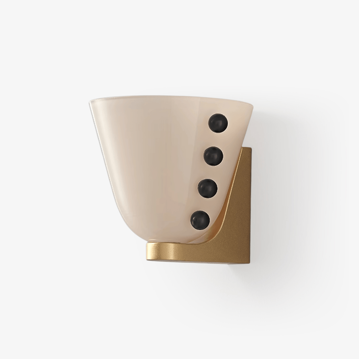 Velora Sculptural Wall Sconce in Matte Gold with Glass Shade