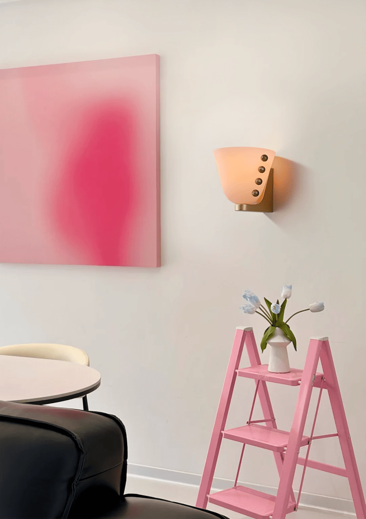 Velora Sculptural Wall Sconce in Matte Gold with Glass Shade