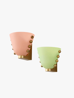 Velora Sculptural Wall Sconce in Matte Gold with Glass Shade