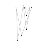 Modular Pendant Chandelier with Matte Lacquered Cables, 1-12 Lights