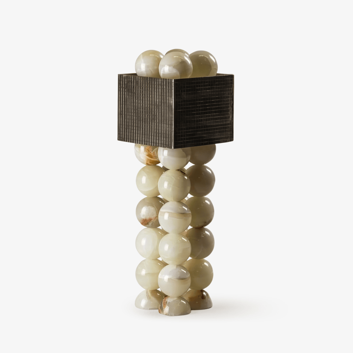 Quava Jade Table Lamp – Natural Stone Sculptural Lighting for Modern Interiors