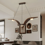Flugi Modern Walnut Wood Chandelier with Crystal Glass and Gold Accents
