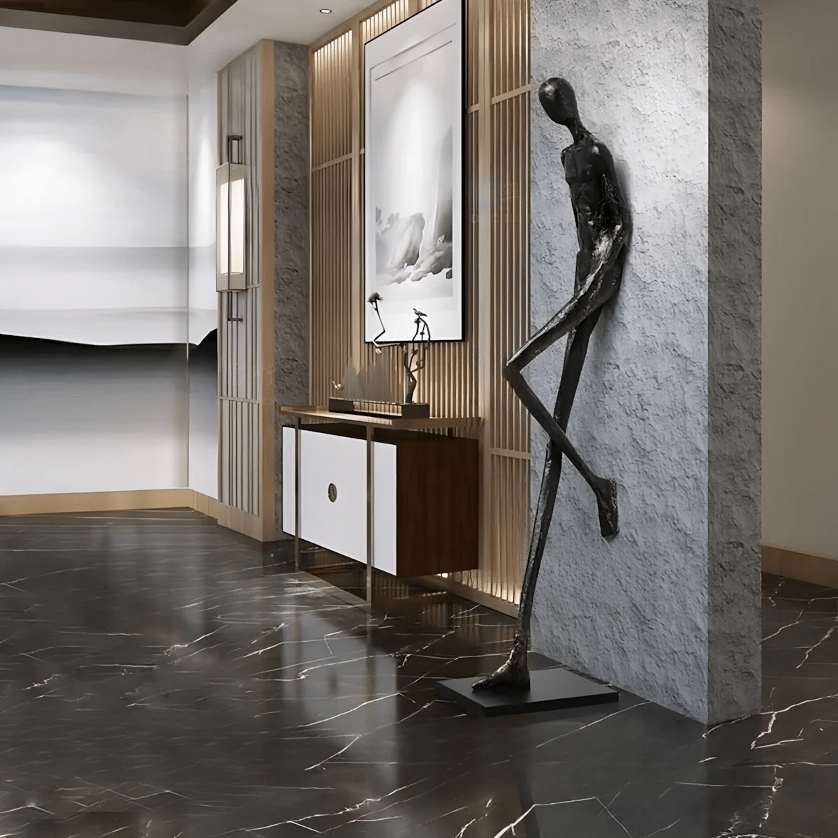 Lemvix Modern Sculptural Floor Ornament for Contemporary Interiors