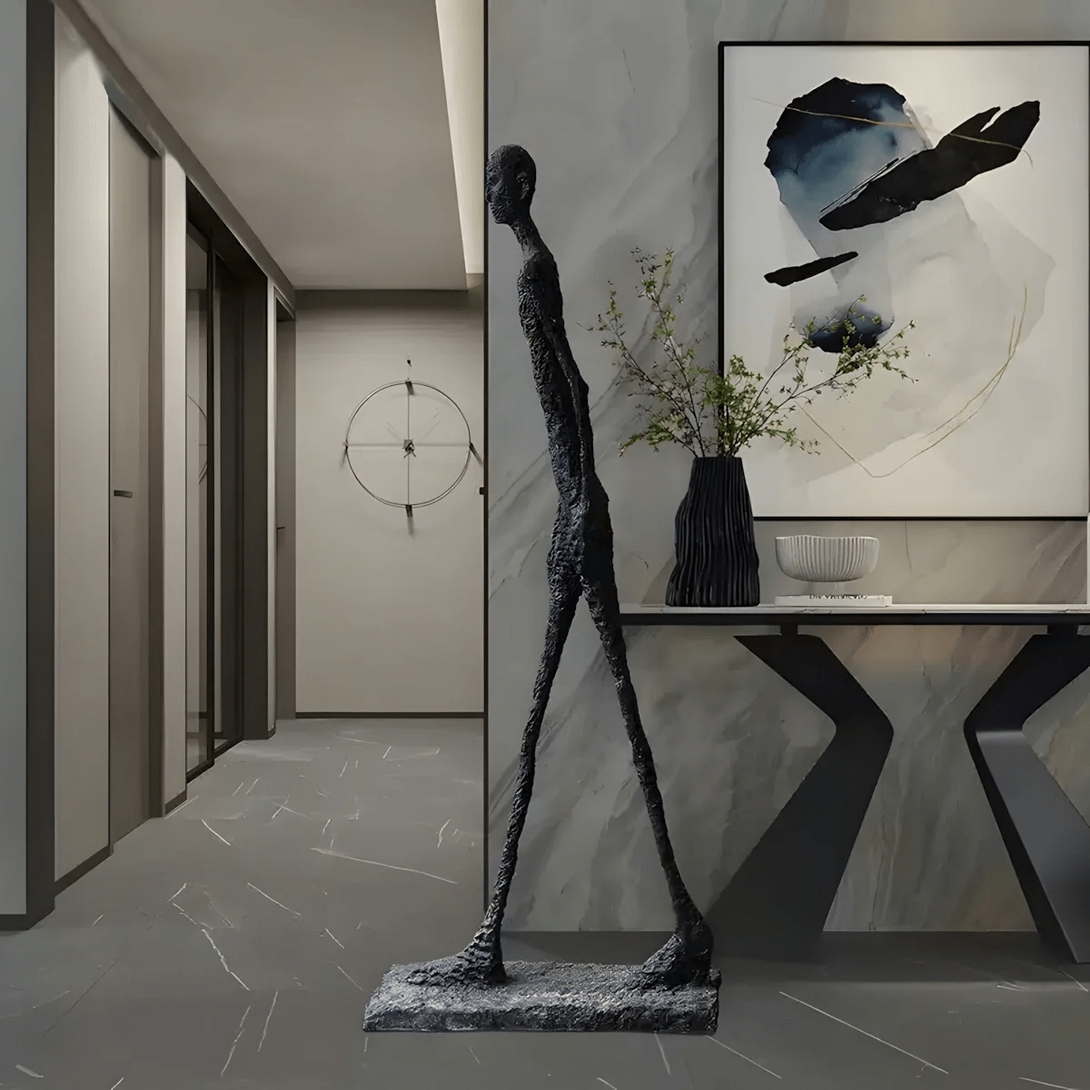 Vexumo Art Sculpture Floor Ornament – Contemporary Resin Decor for Modern Interiors