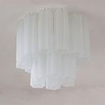 Art Glass Star Ceiling Light in Champagne Gold | Murano-Style Flush Mount