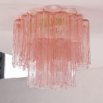 Art Glass Star Ceiling Light in Champagne Gold | Murano-Style Flush Mount