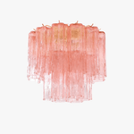 Art Glass Star Ceiling Light in Champagne Gold | Murano-Style Flush Mount