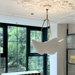 Luvonea Sculptural Plaster Chandelier with Gold Accents for Modern Interiors
