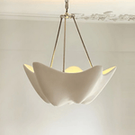 Luvonea Sculptural Plaster Chandelier with Gold Accents for Modern Interiors