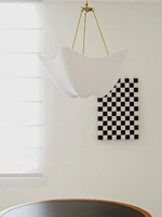 Luvonea Sculptural Plaster Chandelier with Gold Accents for Modern Interiors