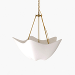 Luvonea Sculptural Plaster Chandelier with Gold Accents for Modern Interiors