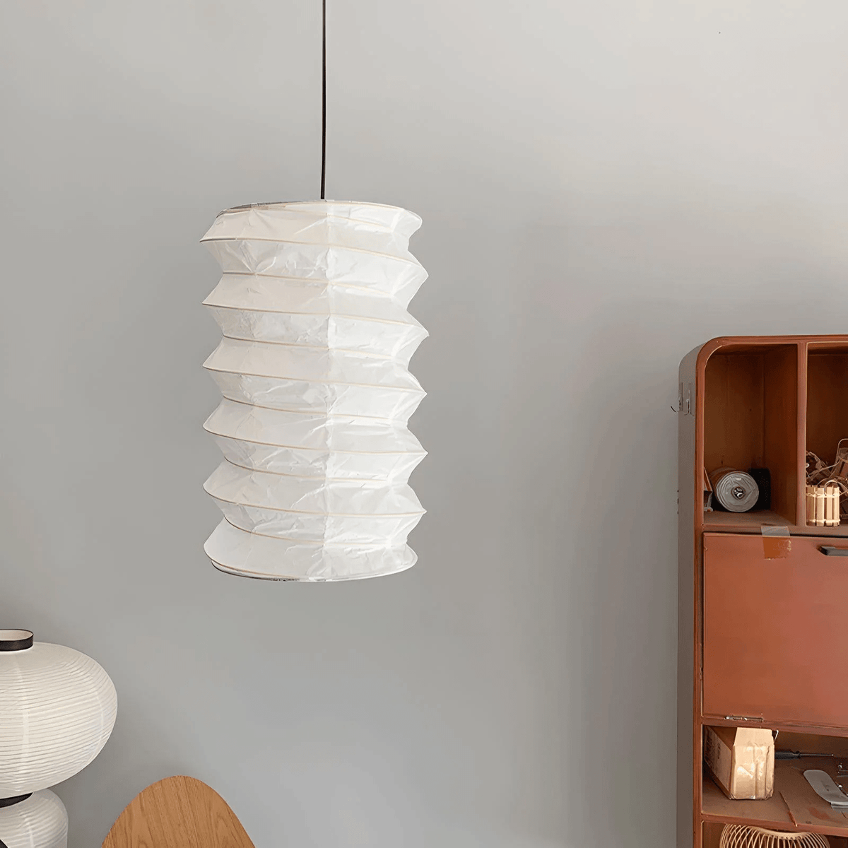 Washi Paper 31N Pendant Light – Minimalist Japanese Paper Lantern for Modern Interiors