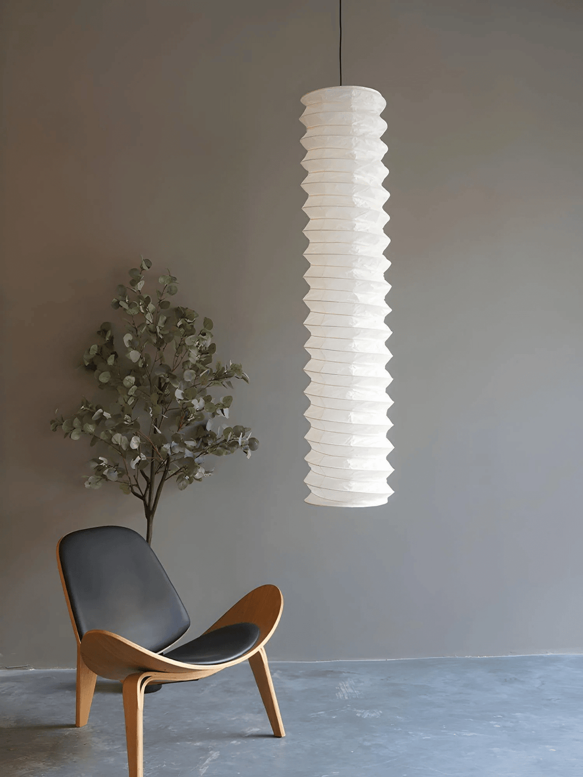 Washi Paper 31N Pendant Light – Minimalist Japanese Paper Lantern for Modern Interiors