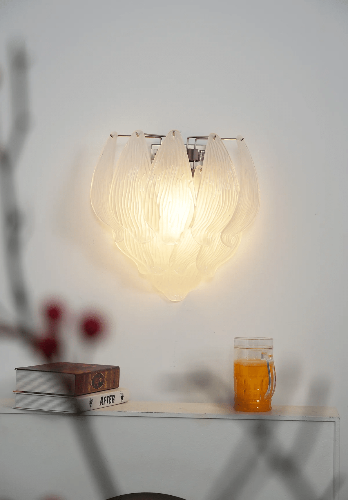 Tuliva Art Glass Wall Sconce for Modern Interiors