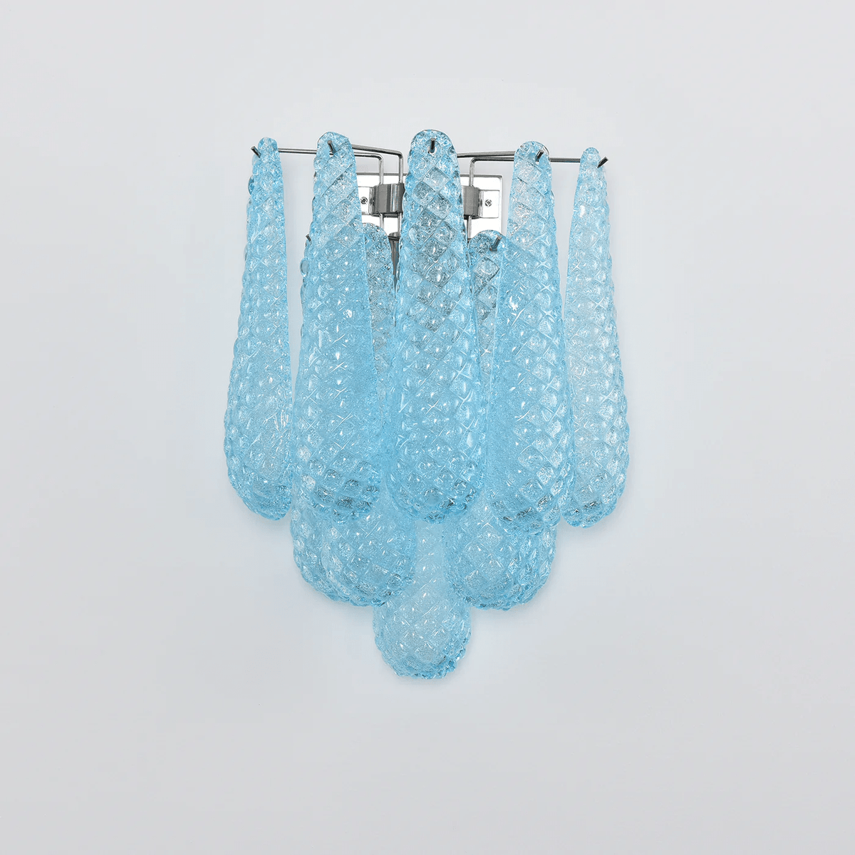 Lagoon Bloom Wall Sconce – Hand-Blown Glass Floral Wall Light for Modern Interiors