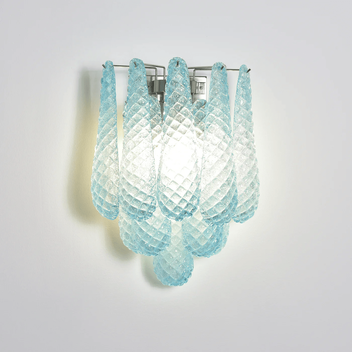 Lagoon Bloom Wall Sconce – Hand-Blown Glass Floral Wall Light for Modern Interiors