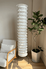 Washi Paper Floor Lamp with Warm Glow for Modern Interiors