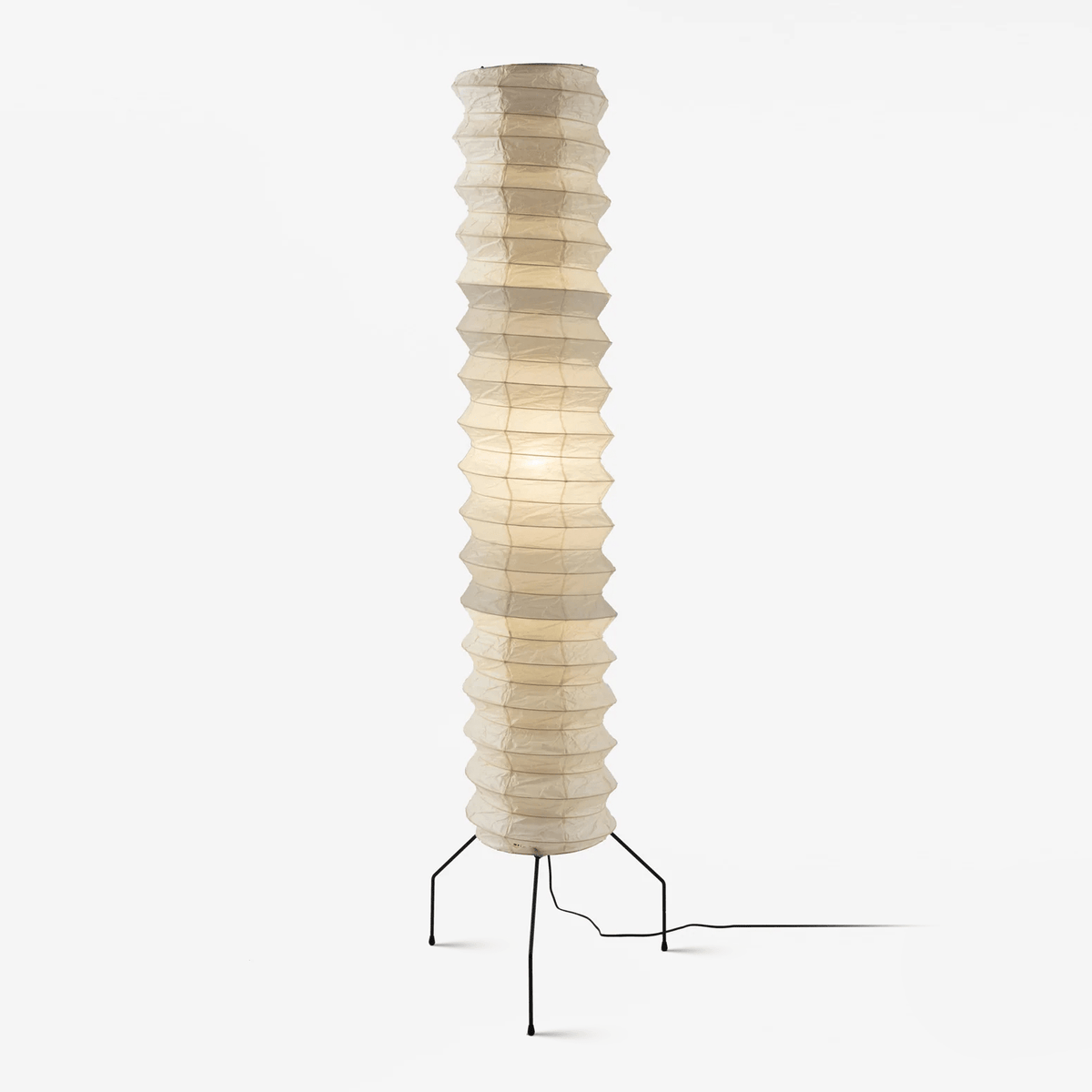 Washi Paper Floor Lamp with Warm Glow for Modern Interiors