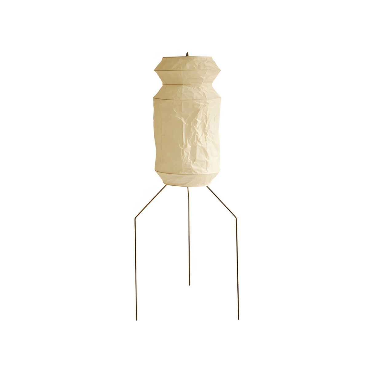 Washi Paper Floor Lamp with Black Metal Frame, Modern Japanese Design