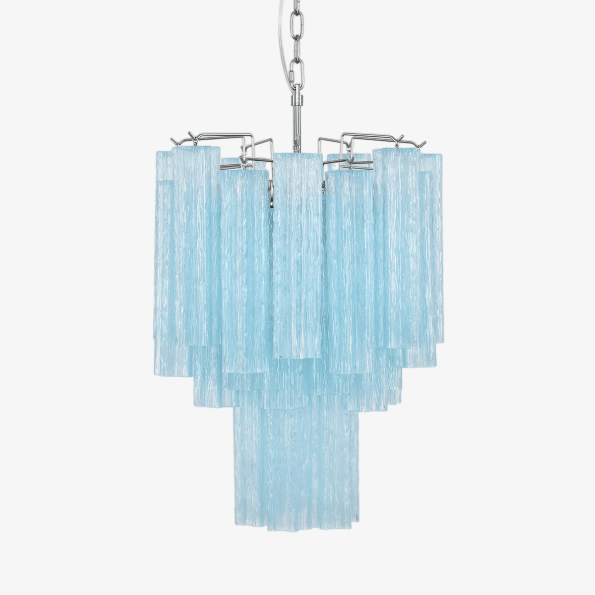 Azzura Glass Chandelier – Handcrafted Ocean Blue Glass Pendant Light for Dining Room and Entryway